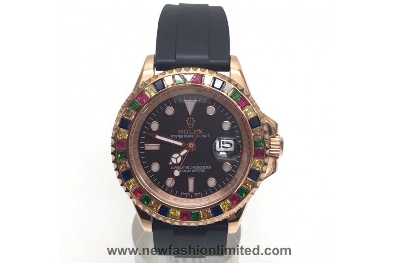 Black Gold Diamond Rolex Watch