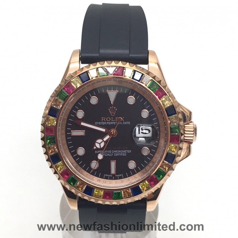 Black Gold Diamond Rolex Watch