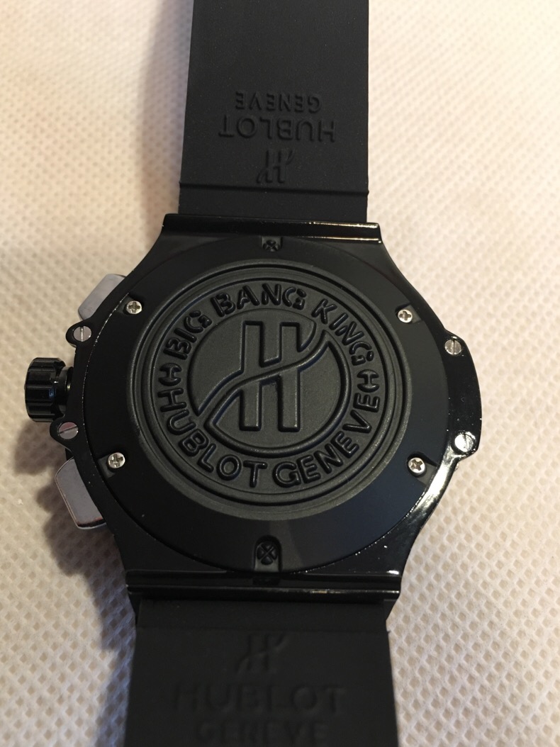 black leather watch strap