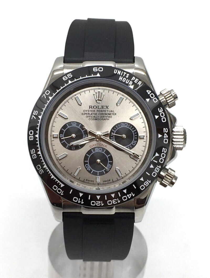 Fake Rolex Daytona Watch UK for Men with Rubber Strap