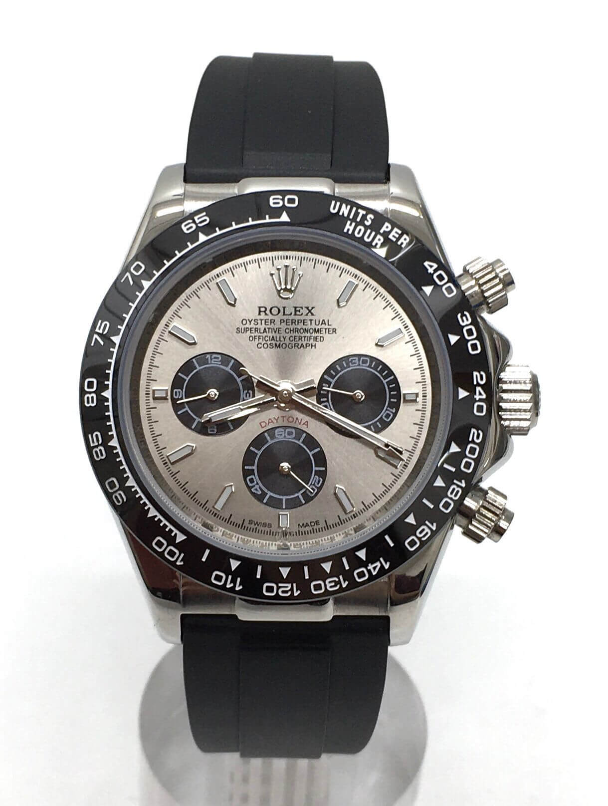 Fake Rolex Daytona Watch UK for Men with Rubber Strap