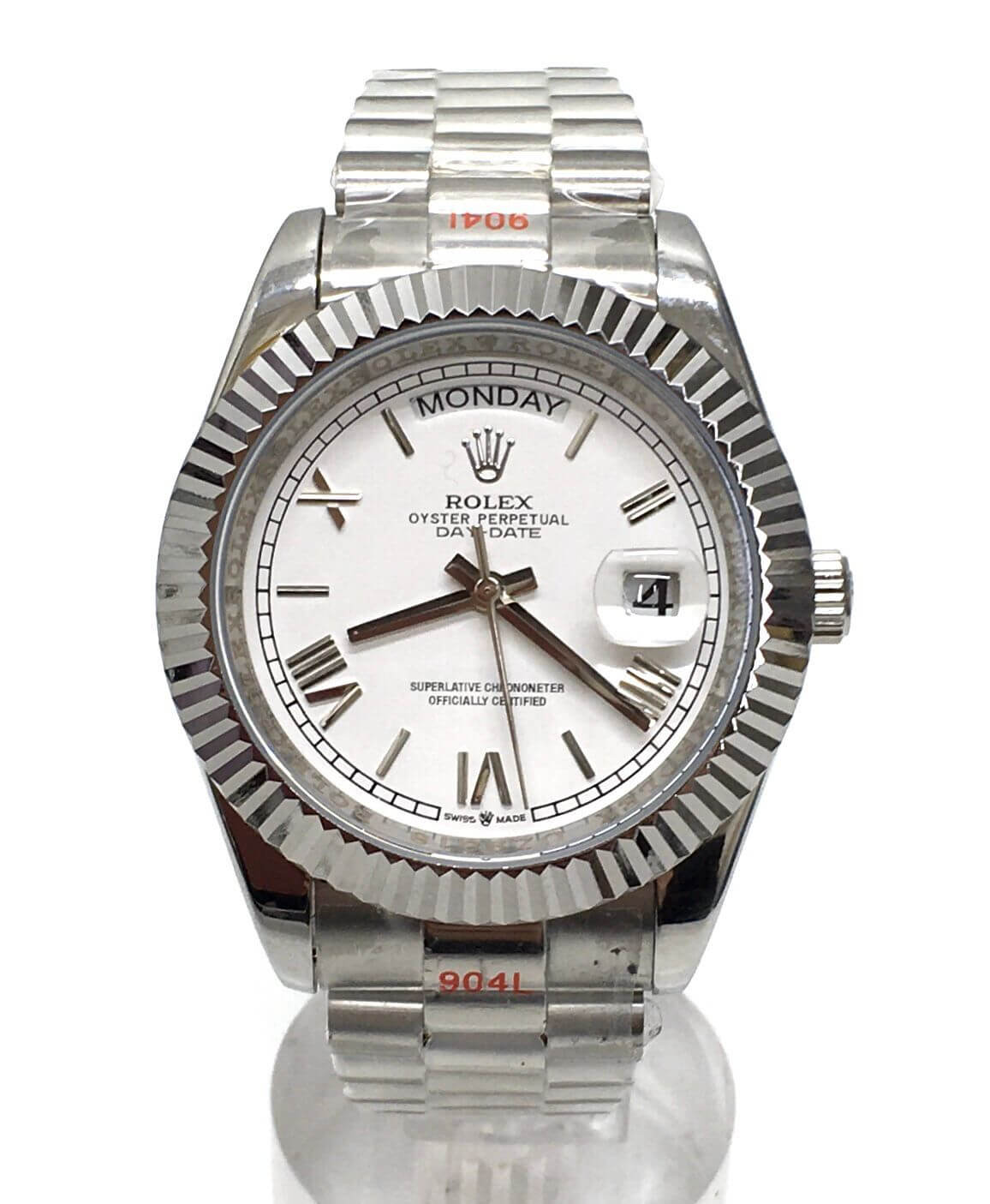 Rolex Day Date White Oyster Perpetual Watch gallary