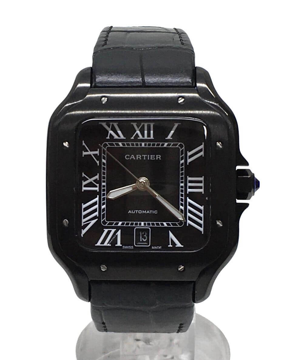 Cartier Santos Black Replica Men's Watch UK - Image 2