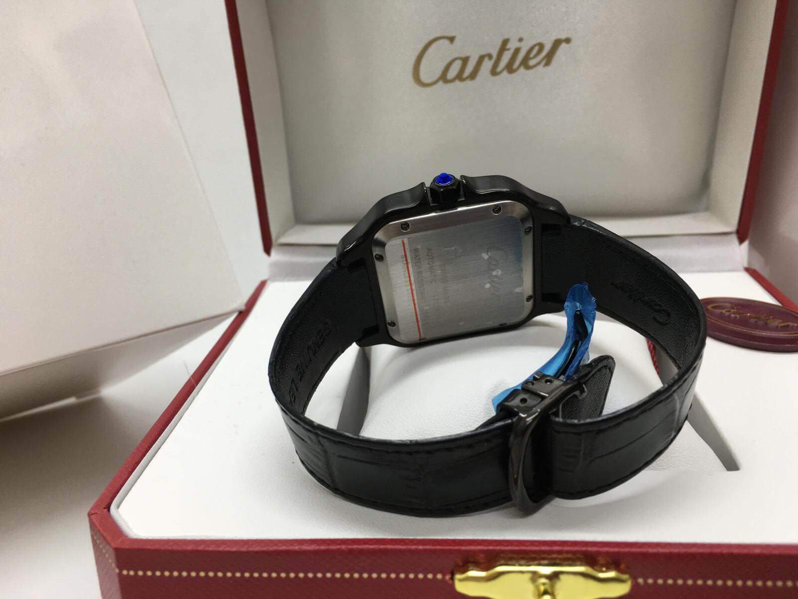 Cartier Santos Black Replica Men's Watch UK - Image 3